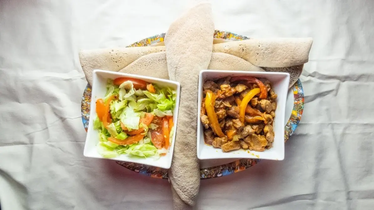 Doro Wat chicken stew at Merkato Ethiopian Restaurant Winnipeg